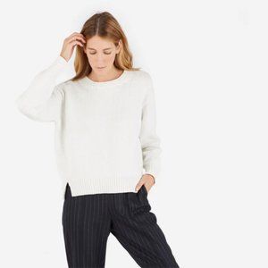 Everlane The Chunky Knit Cotton Crew XS Off White